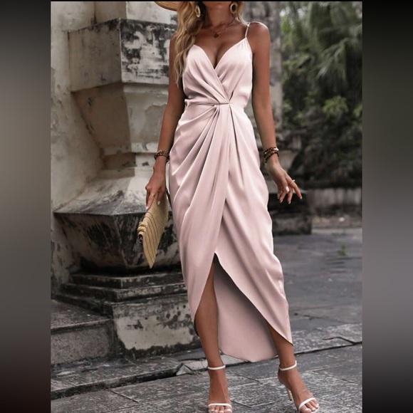 Luxe twist front cami  dress - Picture 6 of 16